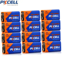 12Pcs PKCELL 9V 6LR61 E22 Electronic thermometer MN1604 522 Super Alkaline Battery Superior 6F22