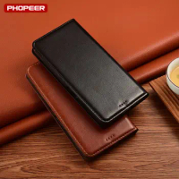 Luxury Genuine Leather Case For Tecno Camon 17 17P 18 18T 18i 18P 19 20 Pro Premie Neo Retro Wallet Cover Flip Case