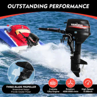 12Hp Stroke Outboard Motor Fishing Boat Inflatable Boat Iron Boat Plastic Boat Engine Water/Air Cooling