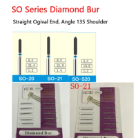 10 PCS Straight Ogival End Dental Diamond Burs FG 1.6mm Diameter SO-18F,SO-20,SO-20C,SO-21,SO-21C,SO-22CS