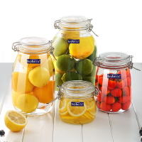 喜碧玻璃密封罐食品罐子家用帶蓋儲物罐蜂蜜酵素瓶透明果醬瓶子