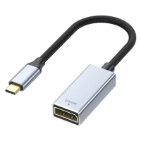 USB C to DP 1.4 Female Adapter 8K 60Hz Type-C to DisplayPort Conversion Cable Cord Dynamic HDR USB to DP Converter For Laptop PC