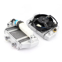 For 150cc 200cc 250cc Zongshen Loncin Lifan Motorcycle Water Cooling Engine Radiator Apollo Water Tank with Fan Accessories