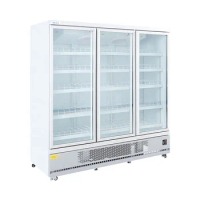 commercial 3 glass door display upright freezer for sales