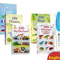 5 Books Pen Set Usborne Word Learning English Book Pen Pressed Automatic Sound Child Kids Early Education E-book Age 1 up