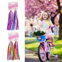 2Pcs 30cm Colorful Tricycle Handlebar Streamers Tassels Kids Girl Boys Bike Bicycle Decoration Scooter Parts Cycling Accessories