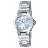 CASIO 時尚精緻小巧淑女腕錶(:LTP-1177A-2A)-粉藍/28mm / 考試錶