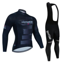 Tour Giro d'Italia Autumn Man's Long Sleeves Cycling Jersey Sets Breathable Mountain Bike Cycling Clothes Triathlon Sportwears