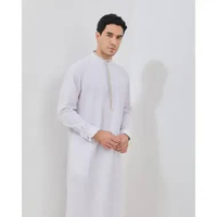 AMK Jubah Gamis Pria Thobe KK Punjab L/s White 2 M