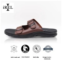 iREL Sandal Selop Pria Kulit Asli 100% Royal Brown Series Distro Casual Formal Elegan Keren Murah Tr