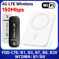 1800mAh 4G LTE Router 150Mbps Wireless WiFi Portable Modem Mini Outdoor Hotspot with Indicator Light SIM Card Slot