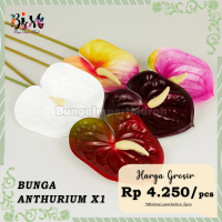 COD BUNGA ANTHURIUM KUPING GAJAH JUMBO PREMIUM LATEX TERMURAH HIASAN DEKORASI PELAMINAN BUKET