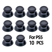1Set/10Pcs Plastic Black Analog Thumbstick Thumb Stick Replace For PlayStation 5 PS5 Controller High Quality Thumbstick Cap
