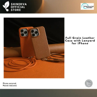 Full Grain Leather Phone Case with Lanyard for iPhone 16 & 15 Series