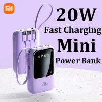 Xiaomi Mini Power Bank 20000mah Portable Charger Led Digital Display Powerbank External Battery Pack For Smart Phones 2024
