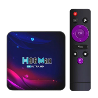 H96 Max Android 11 Smart TV Box 4K UHD HDR Quad-Core 64Bit CPU 5G Wifi Bluetooth Media Player for Home Video,4+64G-UK Plug