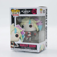 Original FUNKO POP Cartoon Heroes Anime Suicide Squad Isekai Harley Quinn # 536 Action Figure Model 