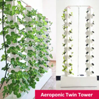Customizable Hydroponics Tower Vertical Aeroponic Growing System Kit for Home Garden Greenhouse to Plant Vegetables Strawberry