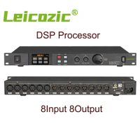 Leicozic 8 In8Out 32Bit DSP Processor Digital Professional Procesador De Audio WIFI USB 7Band EQ Equalizer Screen Touchable