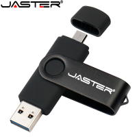 JASTER อินเตอร์เฟสไมโครยูเอสบีหมุนได้ OTG แฟลชไดรฟ์ Pendrive 32GB 16GB Usb แฟลชไดรฟ์64GB สำหรับ Android แท็บเล็ตโทรได้ PC โน้ตบุ๊ค