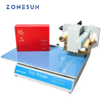 ZONESUN Hot Stamping Machine Digital Sheet Printer Plateless Hot Foil Printer Plastic Leather Notebook Film Paper Without Stamp