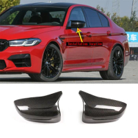 For BMW M5 M8 F90 F91 F92 LHD Real Carbon Fiber Side Wing Exterior Mirror Protective Shell Car Accessories（Replacement Parts）