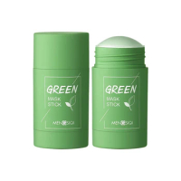 Cleansing Green Facial Mask Stick Green Tea Mask Purifying Clay Stick Mask Oil Control Blackhead Removal Moisturizing Mud Mask