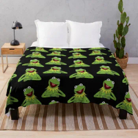 Kermit The Frog pattern Throw Blanket extra large throw blanket throw blanket Knitted blanket