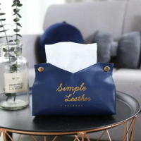 Simple Tissue Case Box Container Leather Retro Toilet Pumping box Car Towel Napkin Papers Bag Holder Box Case Pouch Table Decor