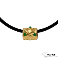 【JA-ME】天然A貨翡翠老坑滿綠18k金項鍊 幸運草(母親節/送禮)