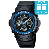 【CASIO】G-SHOCK 運動賽車三眼指針錶(AW-591-2A)