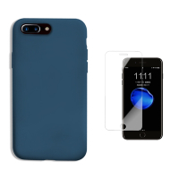 iPhone7 8 Plus 軟式液態矽膠手機保護殼 買殼送膜