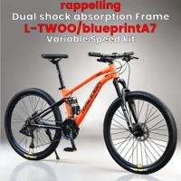 26/27.5/29inches Soft tail High carbon steel frame Mountain bike Dual shock absorption gravel off-road Bicycle Double disc brake