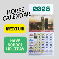 2026 Horse Calendar / 2026 Kalender Kuda (Medium Size) (have School Holiday) (Price For 1 Pcs)