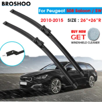 Car Wiper Blade For Peugeot 508 Saloon / SW 26"+26"R 2010-2015 Auto Windscreen Windshield Wiper Blade Window Fit Push Button Arm