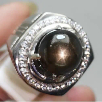 Batu Cincin Kresnadana Black Safir Star Bangsing