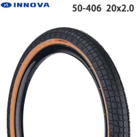 INNOVA 20 inch Bicycle Tire 20x2.0 20*1.75 50-406 Retro Brown Edge Folding Bike Tire Big Apple for Dahon Sp8 P18 Bike Tires 420g