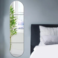 Acrylic Mirror Wall Sticker Square Self-adhesive Tiles Wallpaper Living Room Sticker For Bathroom DIY 3D Wall Decal Decoration