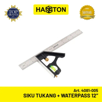 Terjangkau Hasston Siku Tukang 12\ + Waterpass (4081-005)"