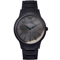 ARMANI 簡約時尚不鏽鋼錶帶手錶(AR11259)-灰面/43mm