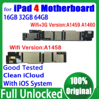 Mainboard For Ipad 4 Motherboard Wifi A1458 / WiFi+3G Version A1459 A1460 Logic Board Clean iCloud 100% Original Unlocked