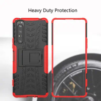 100pcs/Lot Hybrid Rugged Phone Case For Sony Xperia 1 10 II 5 8 20 L4 Hard PC TPU Silicone Armor Cover