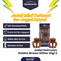 DeClip Jedai Haircules Gigi 3 Ukuran 3,5 cm Warna Golden Brown Glitter