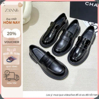 CC Giày Lười/ Loafer Nữ Đế Cao 3.5cm Băng Ngang Da Mềm Mũi Tròn Kiểu Dáng Công Sở Đơn Giản Hàn Quốc