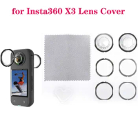 PULUZ Dual Lens Guards for Insta360 X3 PC Protective Cover Sticky Lens  Protector for Insta 360 X3 Panoramic Lens Accessories