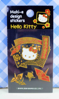 【震撼精品百貨】Hello Kitty 凱蒂貓~KITTY貼紙-金蒔繪貼紙-紅紙鶴