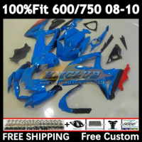 Injection For SUZUKI GSXR 600 750 CC GSXR600 RIZLA blue 2008 2009 2010 15No.96 GSXR-600 GSXR-750 K8 