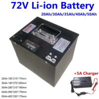 GTK Escooter Battery 72V 20Ah 30ah 35ah 40ah 50ah Lithium Ion with BMS for Tricycle Motorcycle Scooter+Charger