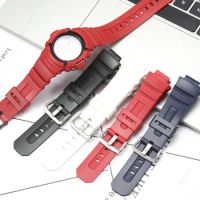 Natural Resin Strap For Casio AW-591 AW-590 AWG-M100 AWG-M101 AW-582B G-7700 Mens Waterproof Bracelet Watch Band Accessories