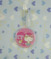 【震撼精品百貨】Hello Kitty 凱蒂貓 鎖圈附鏡-粉網球 震撼日式精品百貨